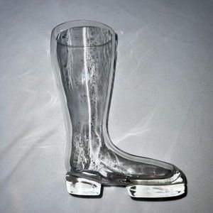 Vintage Das Boot Clear Glass Riding Boot Decorative Glass 6.5"